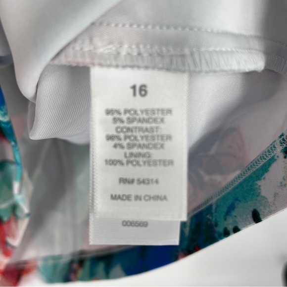 Midi Dress Bisou Bisou Flora Party Michele Bohbot Plus Size Sleeveless SZ 16 - Picture 3 of 4